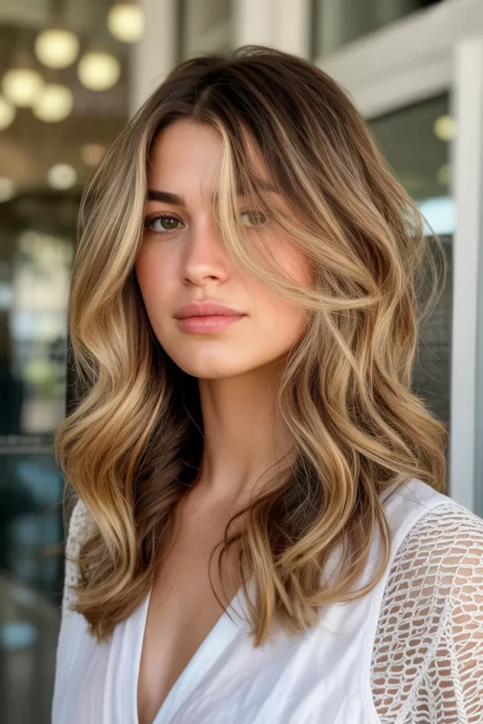 Wavy Layered Cut With Balayage