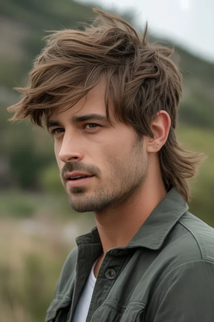 Windswept Wolf Cut Men’s Style