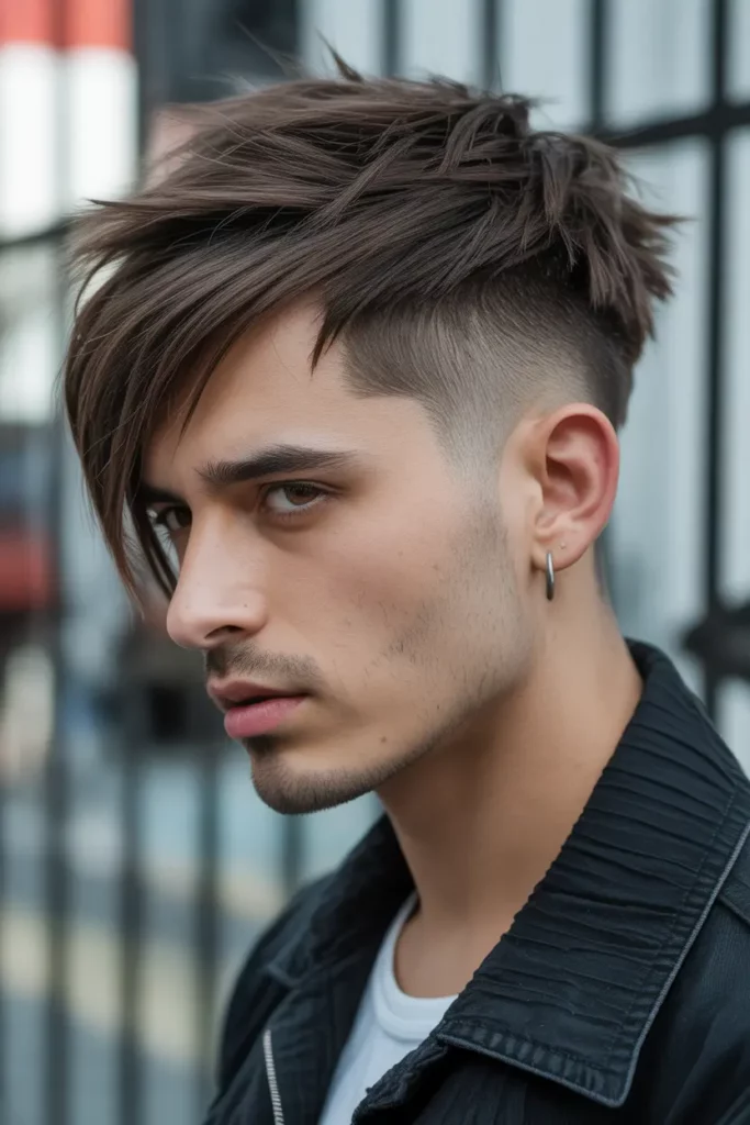 Wolf Cut Men With Undercut Sides