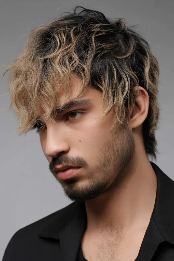 Wolf Cut With Highlighted Tips