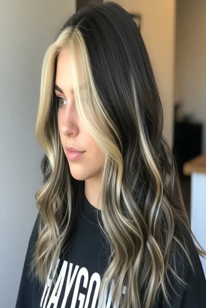 1. Chunky Blonde Stripes on Dark Hair 832x1248 1