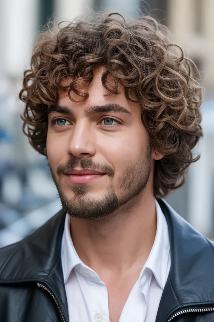 1. Classic Curly Wolf Cut