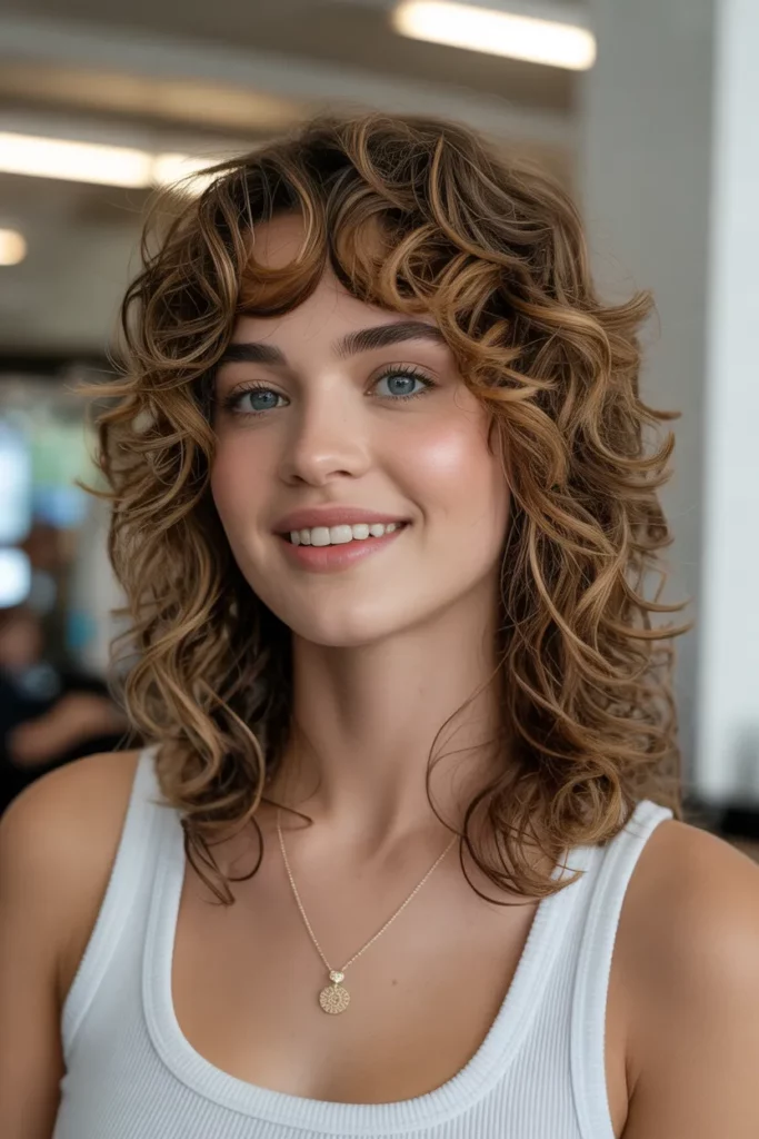 10. Curly Long Shag Style