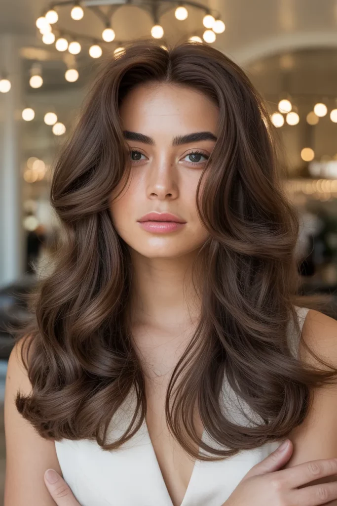 10. Voluminous Brunette Layers