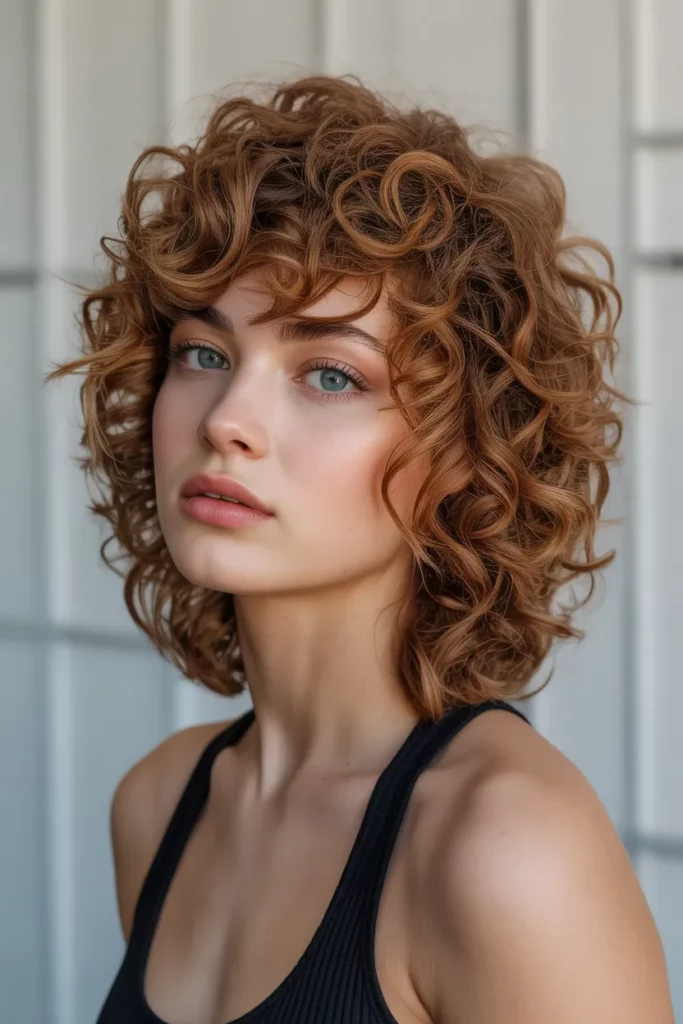 10. Voluminous Curly Wolf Cut