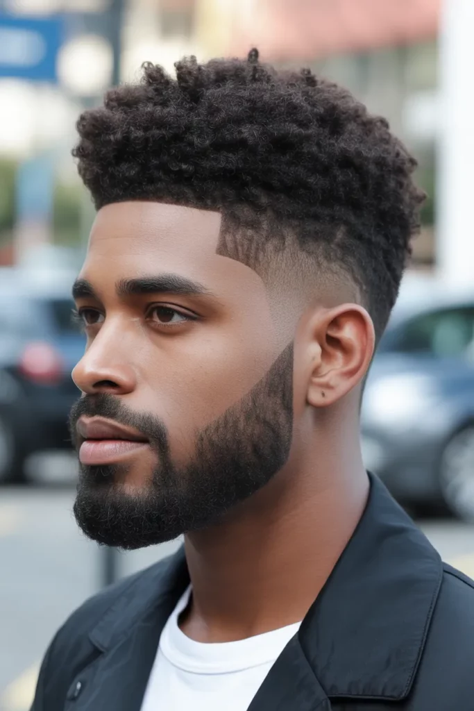 11. Short Afro with Fade