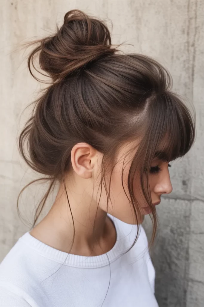 12. Messy Bun Grunge Hairstyle