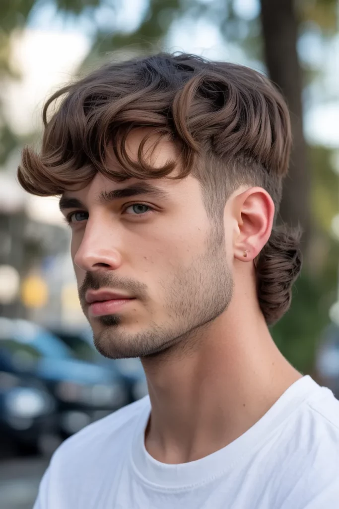 12. Subtle Mullet Men with Wavy Hair