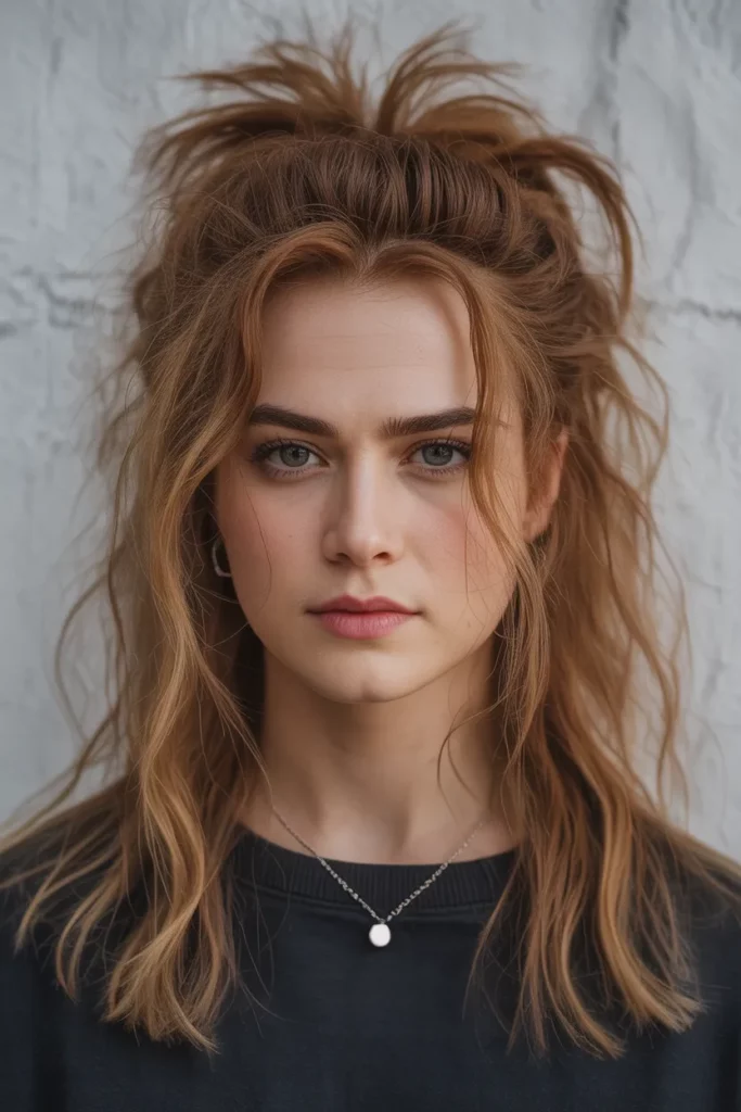 13. Half Up Grunge Hairstyle