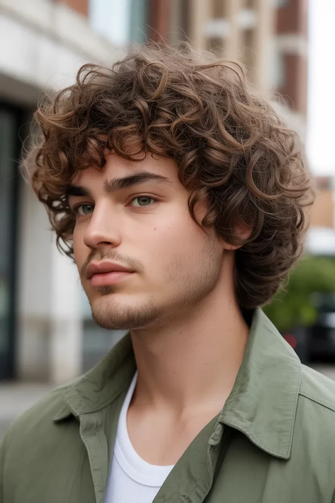 13. Natural Curly Wolf Cut