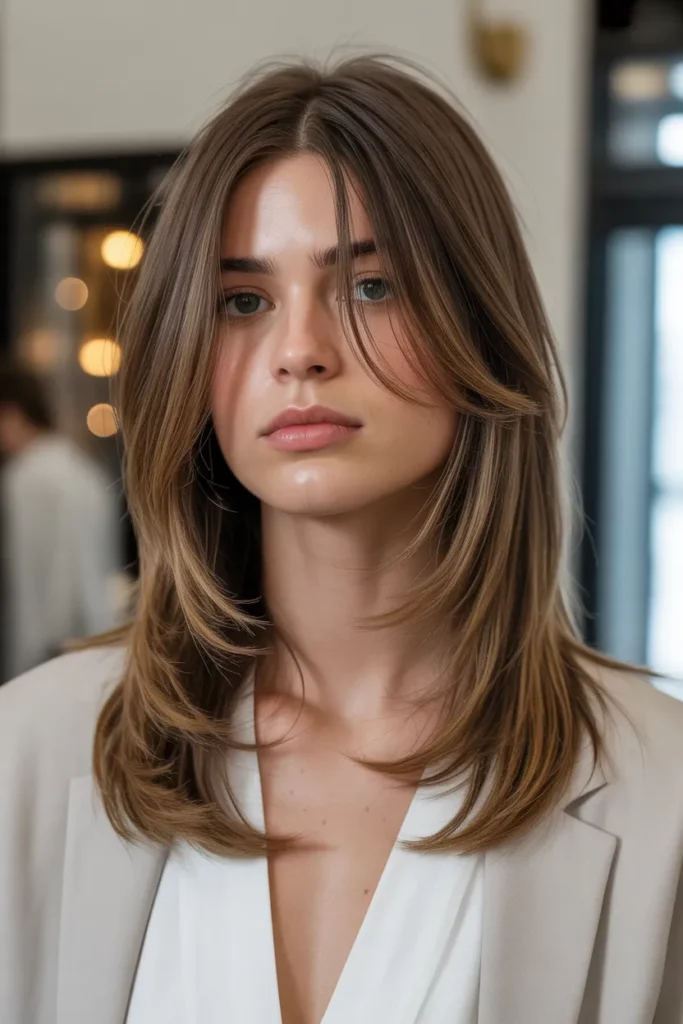 13. Sleek Long Shag Style