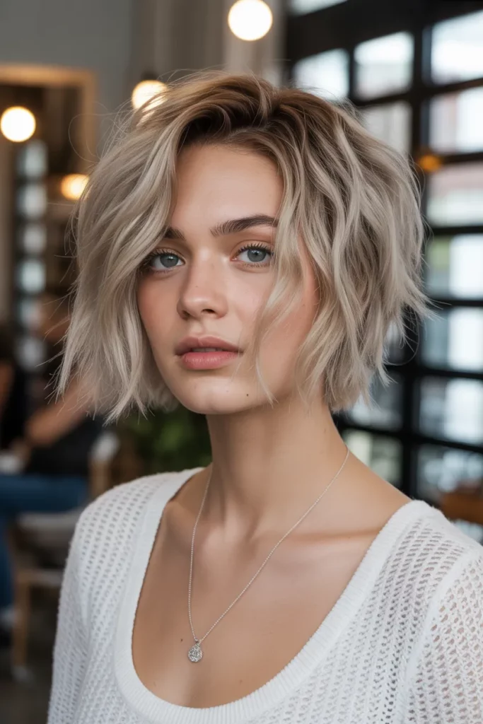 14. Messy Long Pixie Bob