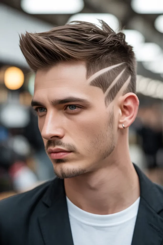 14. Subtle Mullet Men with Disconnected Cut