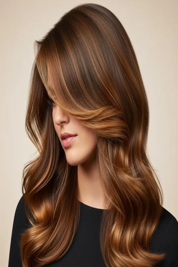 14. Wavy Brown Hair with Caramel Highlights 832x1248 1