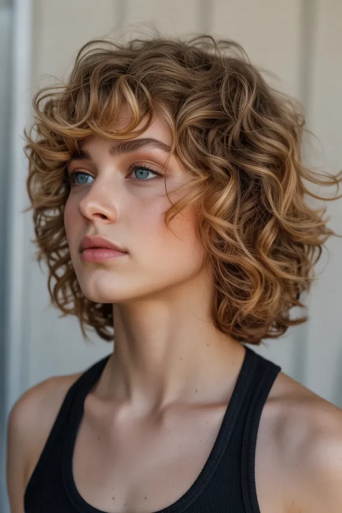 16. Loose Curly Wolf Cut