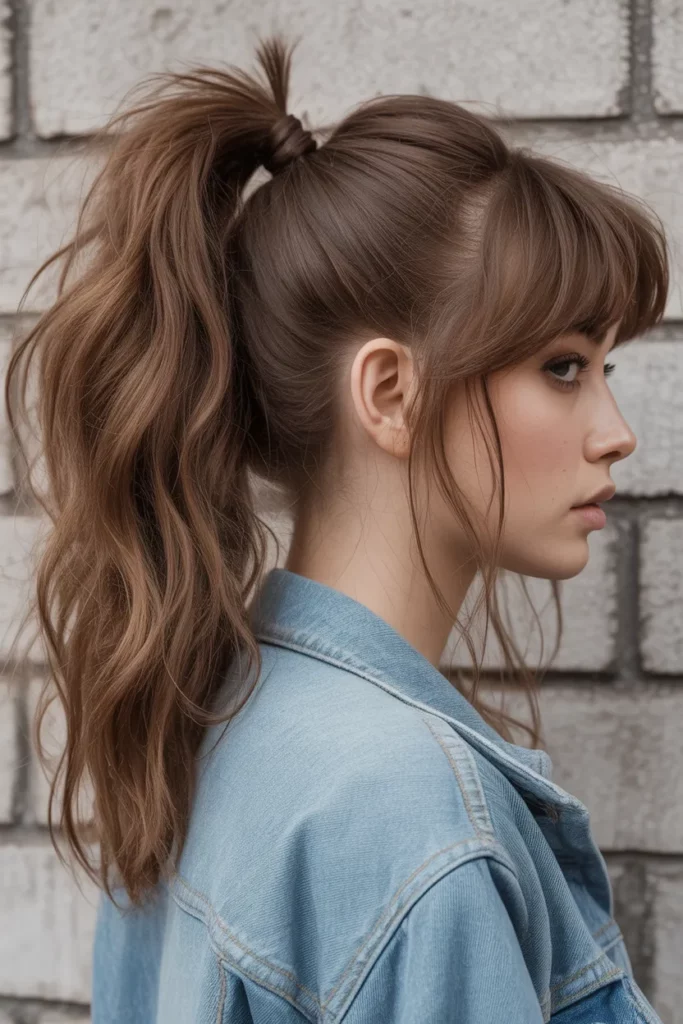 16. Messy Ponytail Grunge Hairstyle
