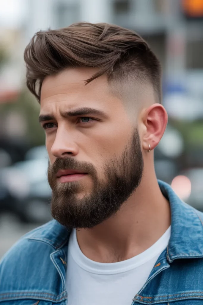 16. Subtle Mullet Men with Beard Combo 1