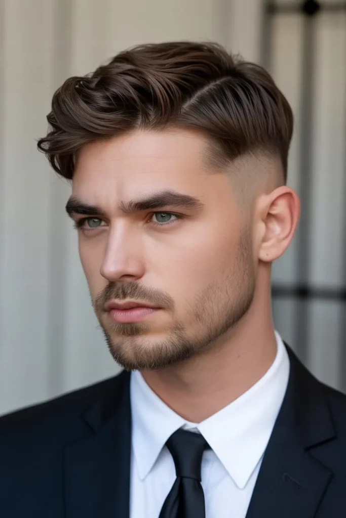 17. Subtle Mullet Men with Clean Finish