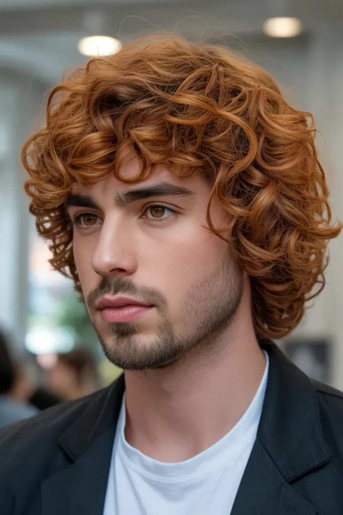 19. Fluffy Curly Wolf Cut