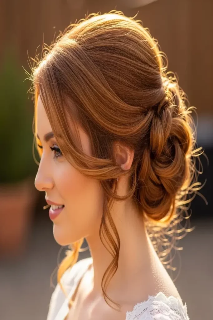 19. Romantic Ginger Brown Updo 832x1248 1