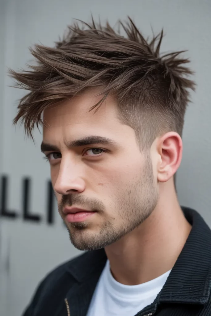 19. Subtle Mullet Men with Spiky Finish