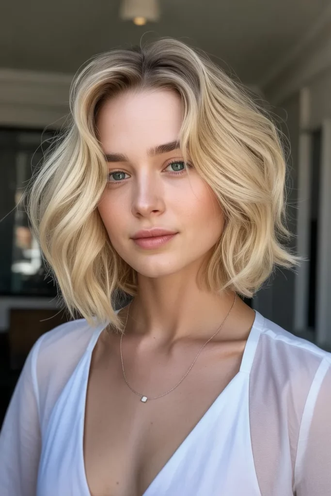 19. Textured Blonde Lob