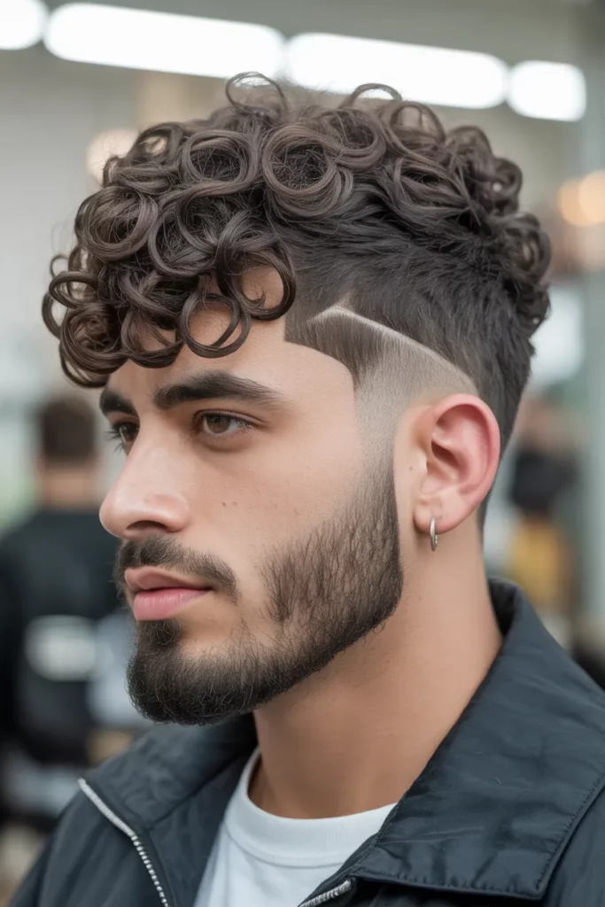 2. Curly Fade Cut