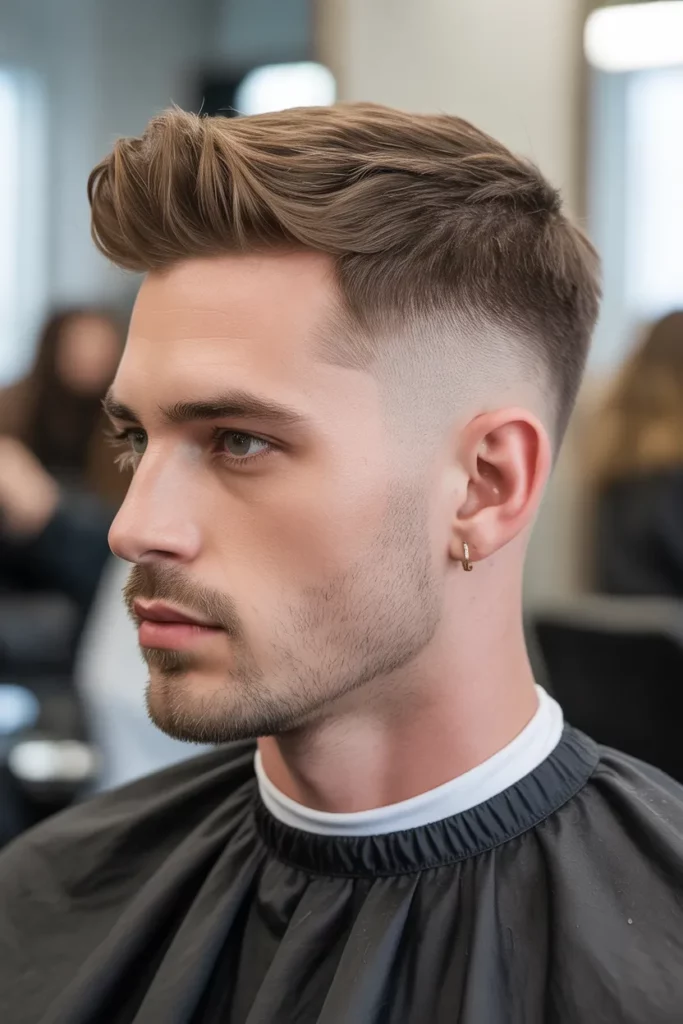 2. Subtle Mullet Men with Taper Fade