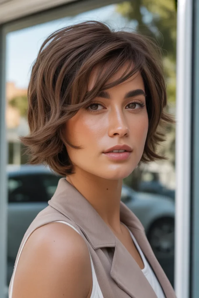 2. Textured Long Pixie Bob