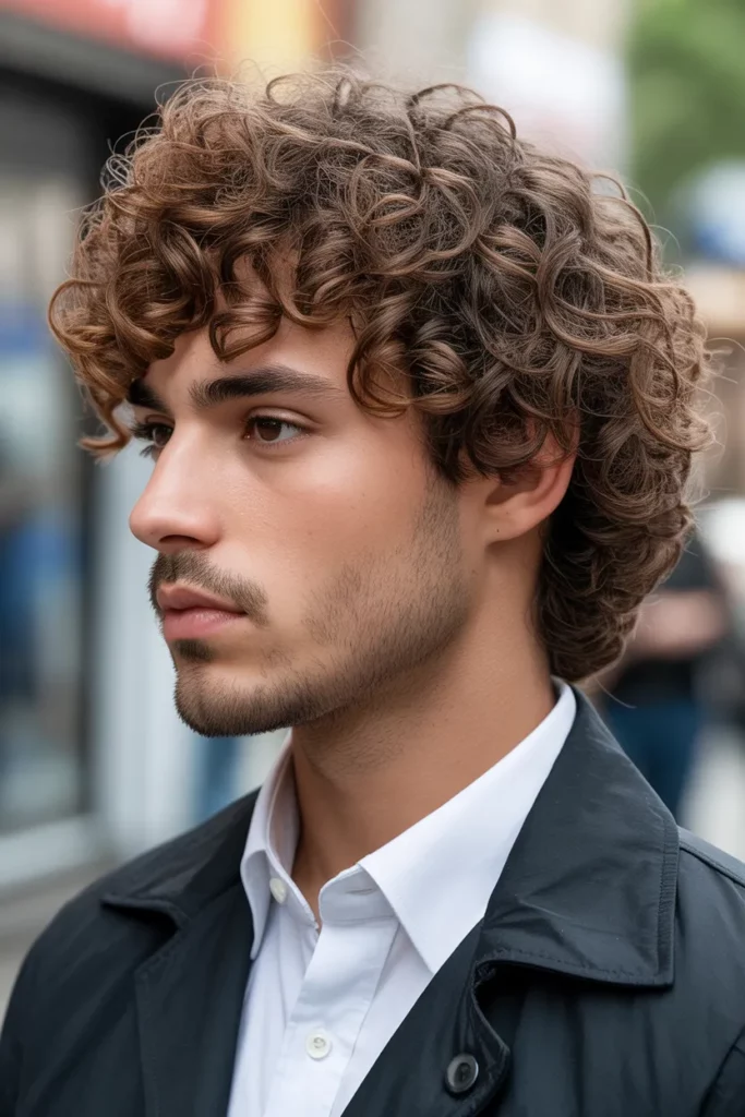 20. Curly Wolf Cut with Defined Layers