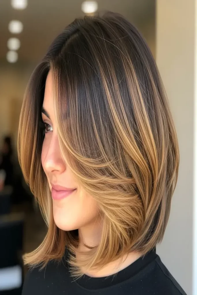 20. Layered Fluffy Bob with Balayage 832x1248 1