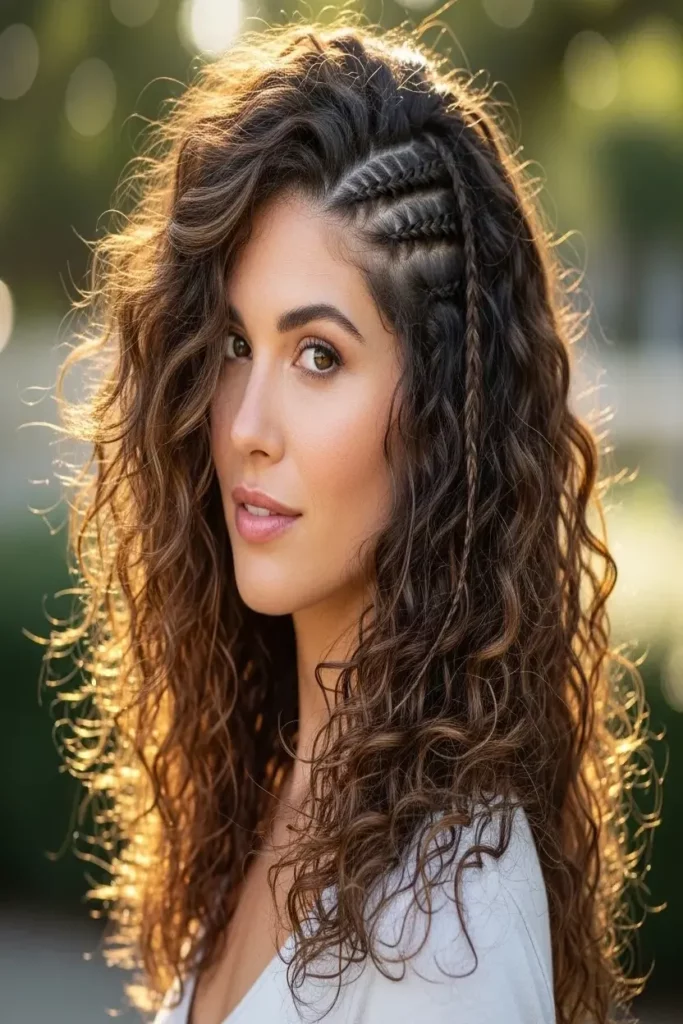 20. Layered Long Curls with Braided Accents 832x1248 1