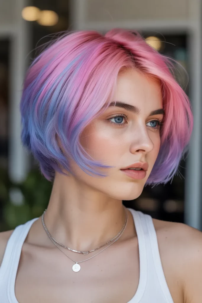 20. Long Pixie Bob with Bold Color