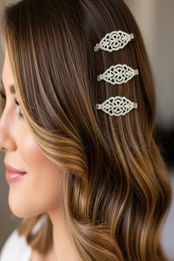 20. Side Swept Waves with Sparkling Clips 832x1248 1