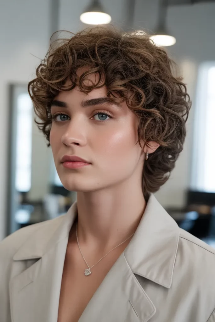 21. Soft Curly Wolf Cut 1