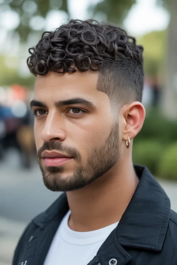 22. Curly Buzz Cut