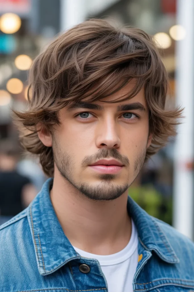 3. Textured Subtle Mullet Men Look