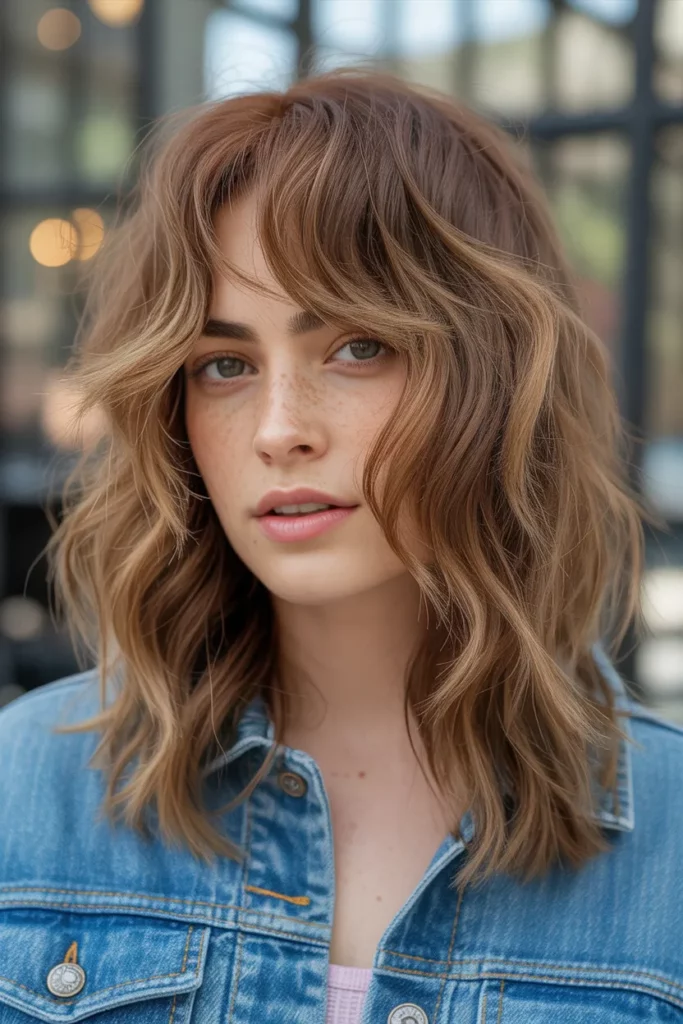 4. Textured Long Shag with Waves