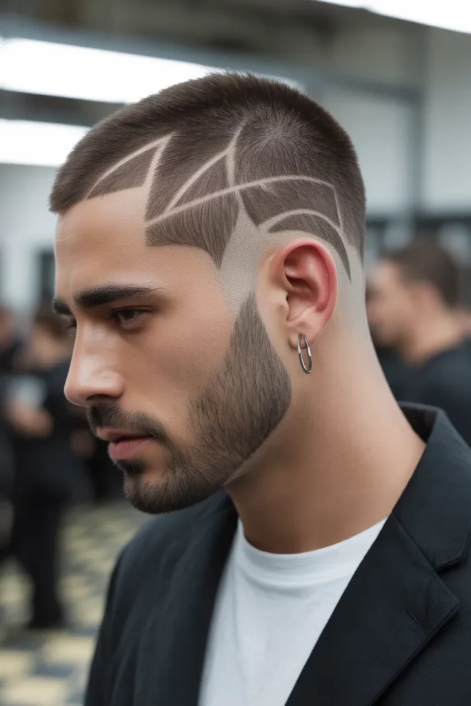 5. Buzz Cut with Design