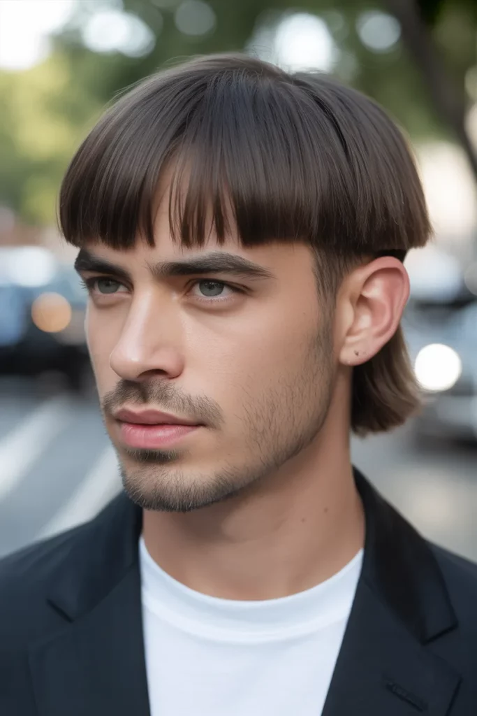 5. Subtle Mullet Men with Straight Hair