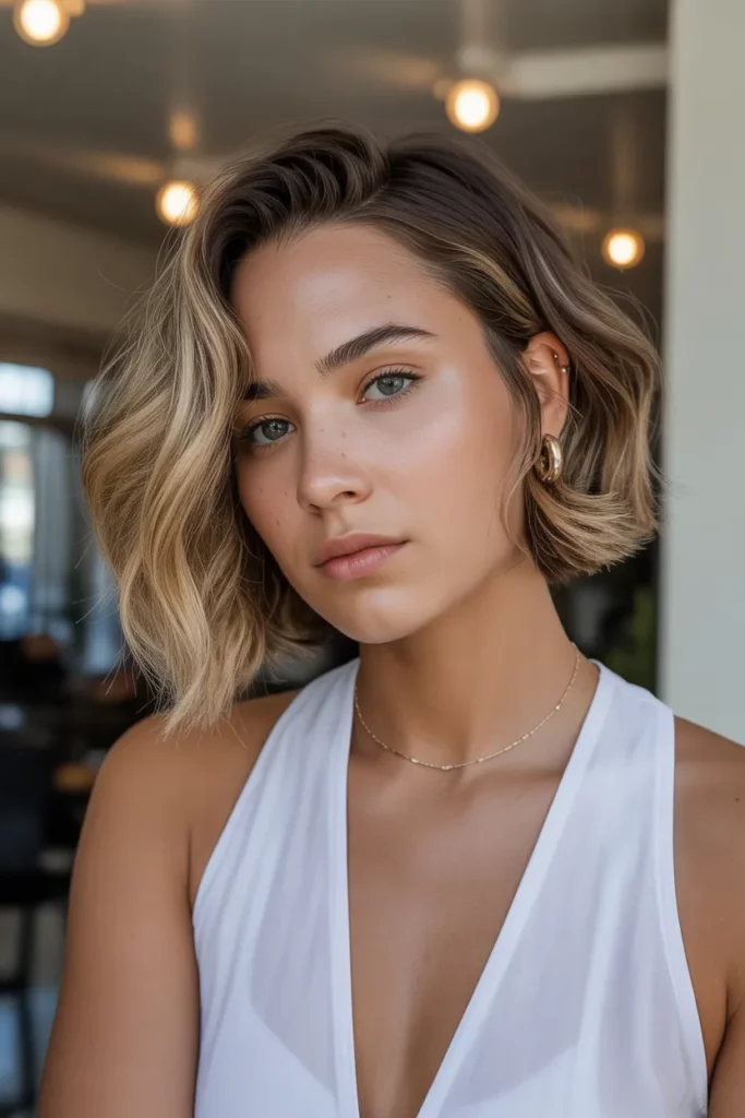 6. Wavy Long Pixie Bob