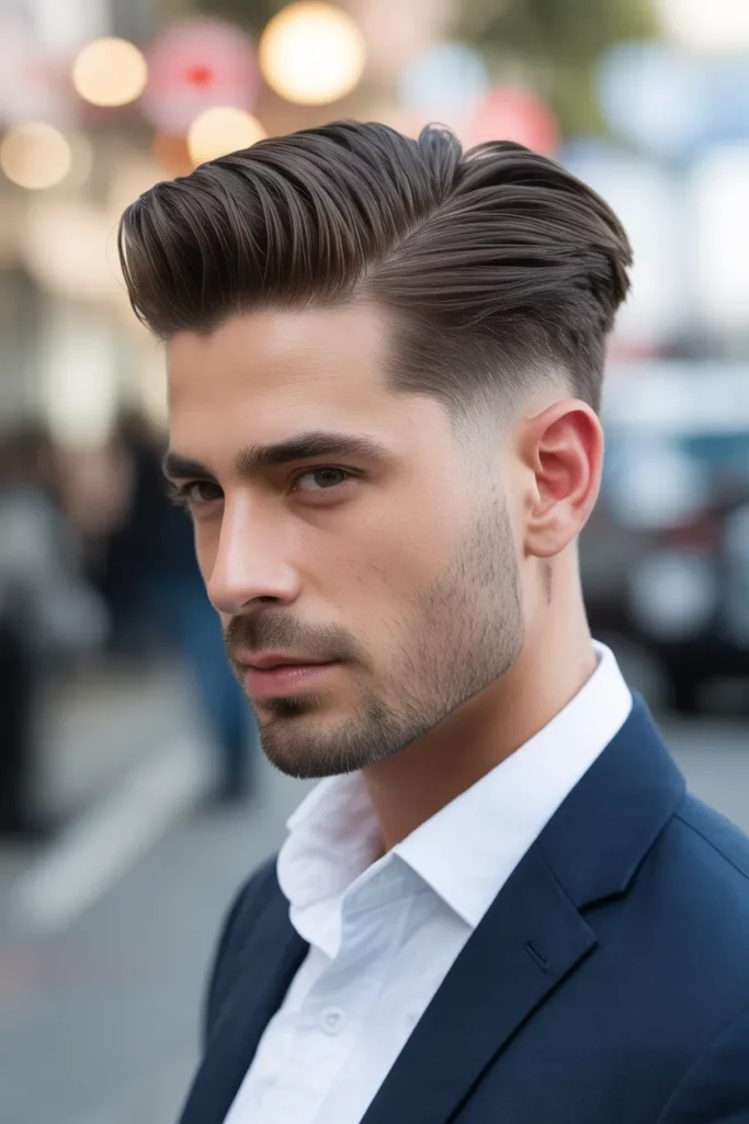 7. Slick Back with Fade