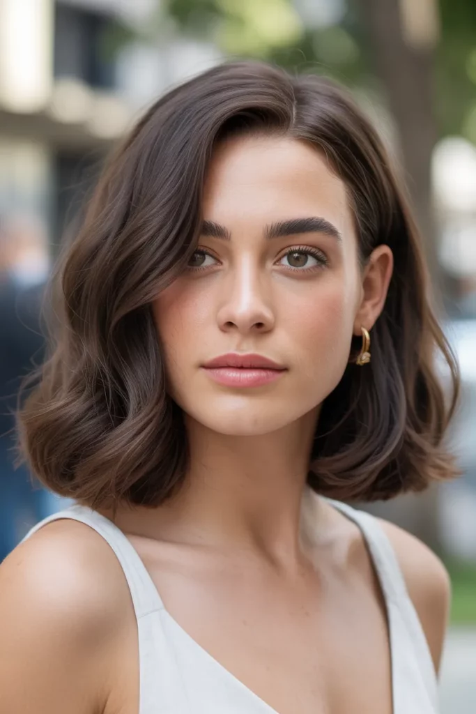 8. Brunette Shoulder Length Cut