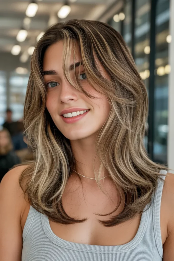 8. Shaggy Long Layers with Highlights