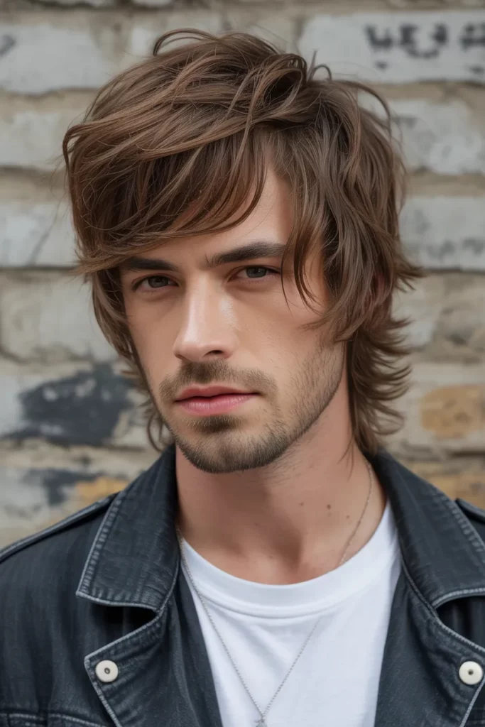 8. Subtle Mullet Men with Shaggy Layers