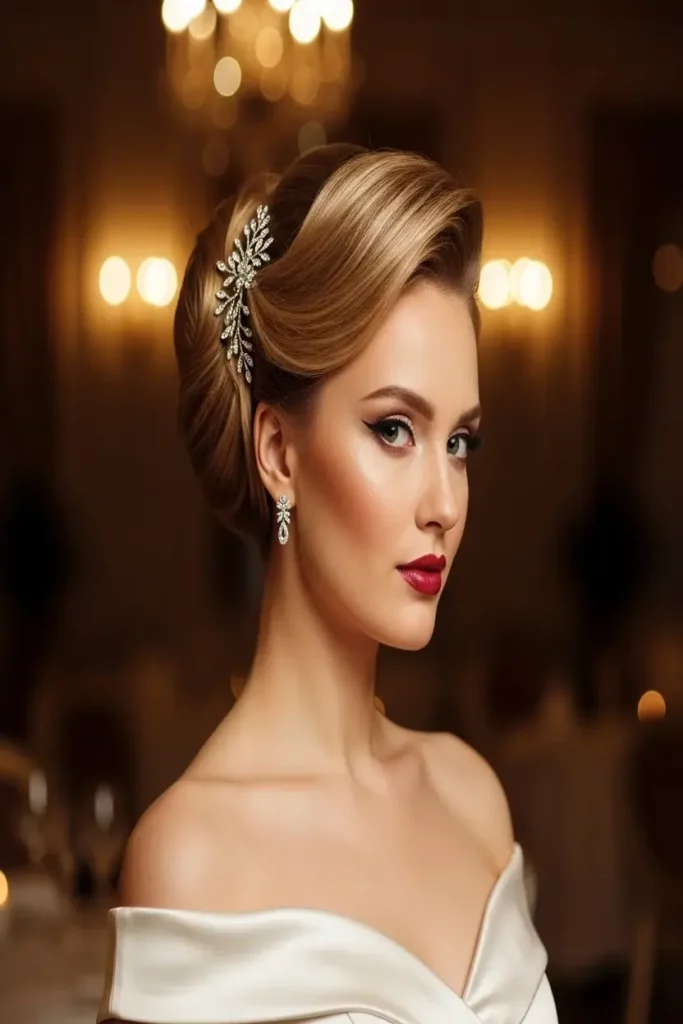 9. French Twist with a Glam Touch 832x1248 1