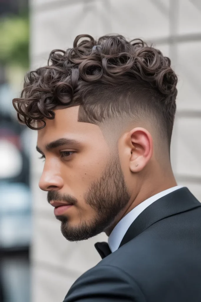9. Taper Fade with Curls