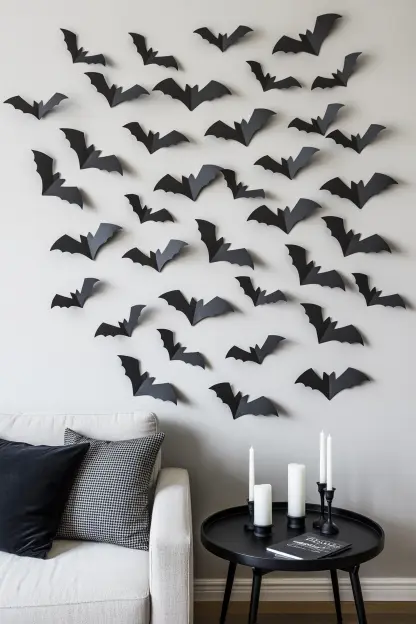 Black Bats on White Walls