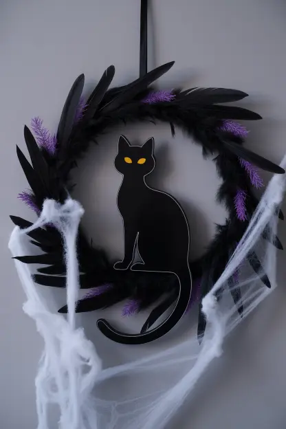 Black Cat Wreath