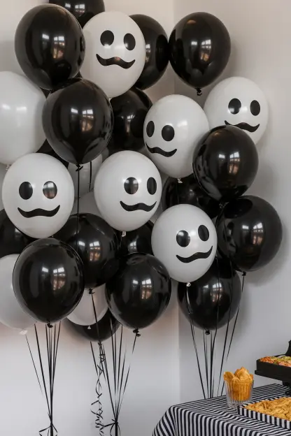 Black and White Balloons